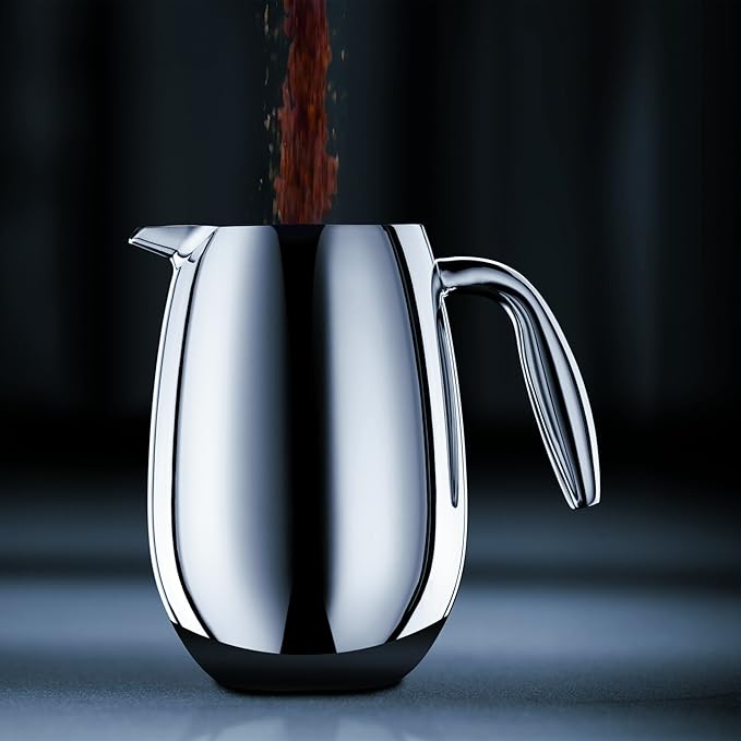 Bodum 51 oz Columbia Thermal French Press Coffee Maker, Insulated Double Wall Stainless Steel, Chrome