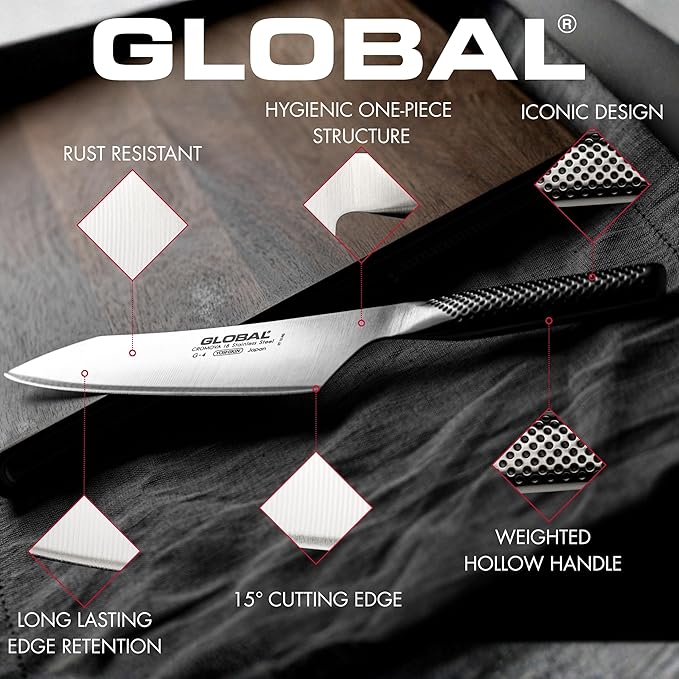 Global Fish Spatula, Rust Resistant Stainless Steel, Angled Slotted Turner, GS-27