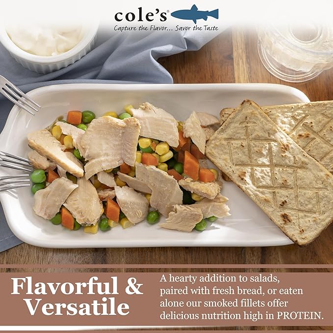 COLE’S Open & Eat Meals Variety Pack | 5.6 oz Hand-Packed Smoked Salmon & Trout with Quinoa & Vegetables | Ready to Eat Meals | High Protein - 24 pack