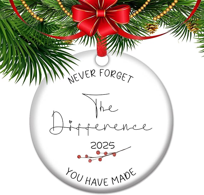 Never Forget The Difference You Make, Thank You Gift, Midwife Gift, Ceramic Heart, Friend Gifts, Teacher Ceramic Ornaments