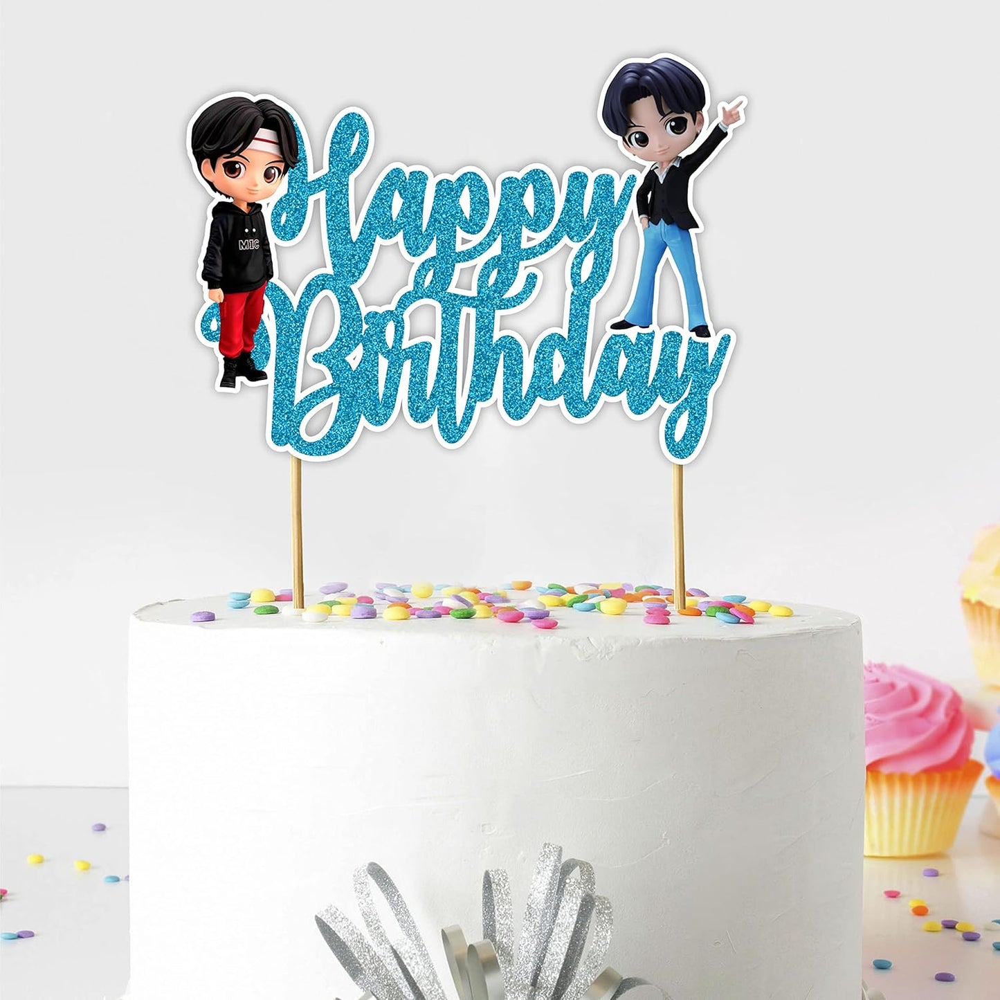 Seyal® Tiny Tan (BTS) Happy Birthday Cake Topper