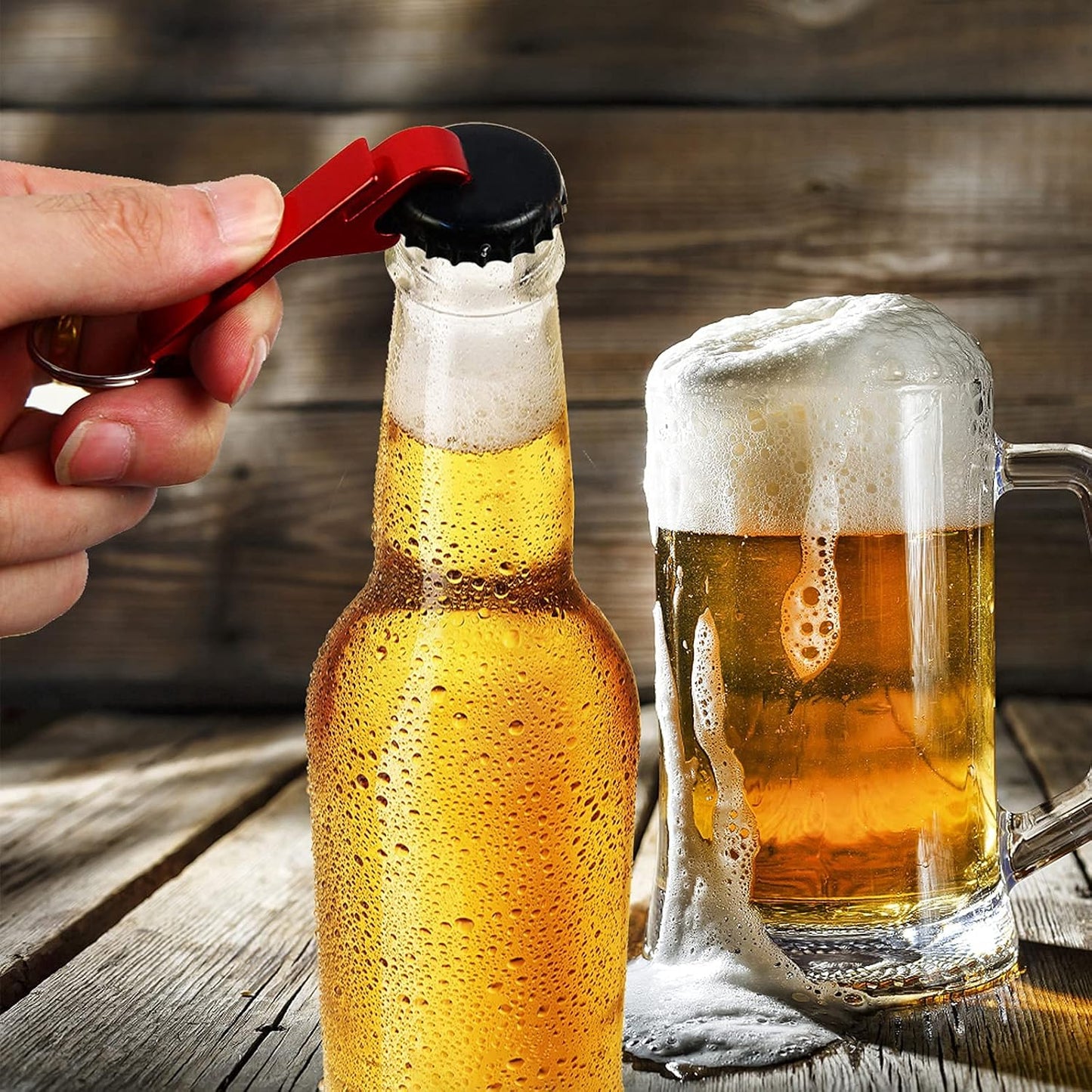 50 Bottle Opener Keychain Bulk for Men Women Multicolor Aluminum Key Chain Beer Can Bottle Opener for Party Favor Wedding Favor Bartender Groomsmen Fathers Day