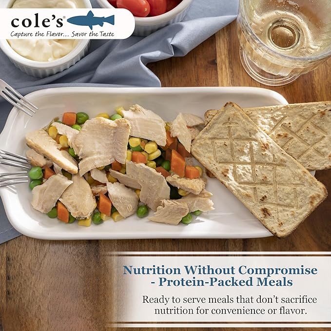 COLE’S - Smoked Rainbow Trout Fillet with Vegetables | Ready to Eat Meal | 5.6 oz Hand-Packed Canned Fish | 18g Protein | High in Vitamin D | 24 pack