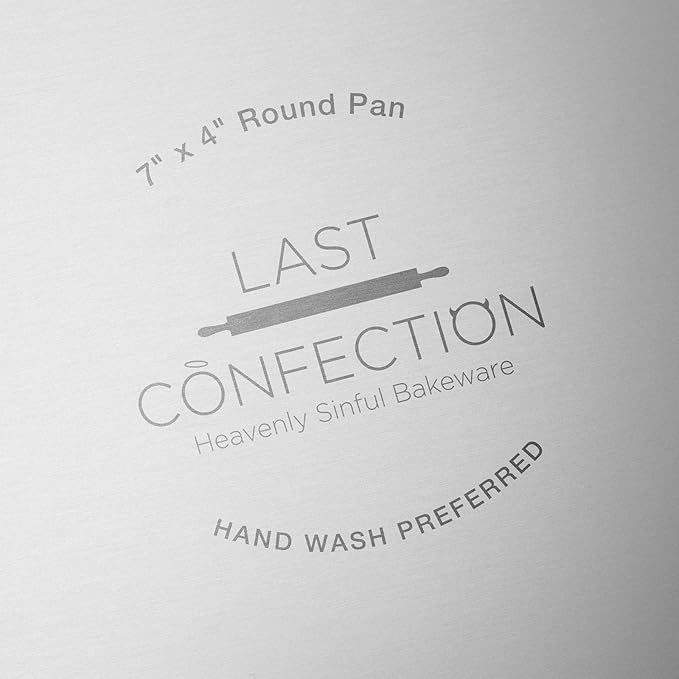 LAST CONFECTION 7" x 4" Aluminum Round Cake Pan - Professional Bakeware