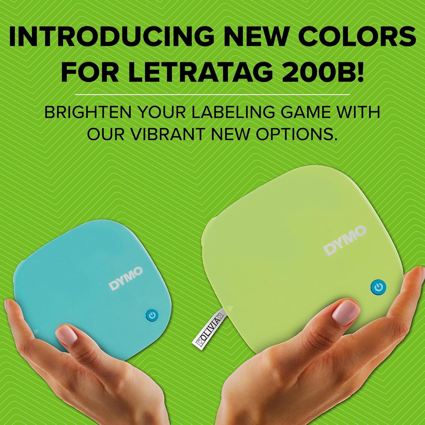 DYMO LetraTag 200B Bluetooth Label Maker | Compact Label Printer | Connects Through Bluetooth Wireless Technology to iOS and Android | Includes 1 White Paper Label Tape | Daydream Blue