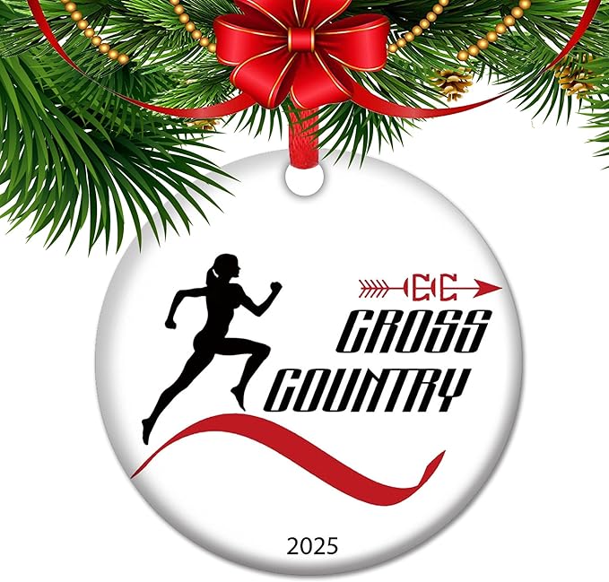 Cross Country Runner Ornament 2025 for Her, Running Christmas Ornaments 2025, Runner Gifts for Her
