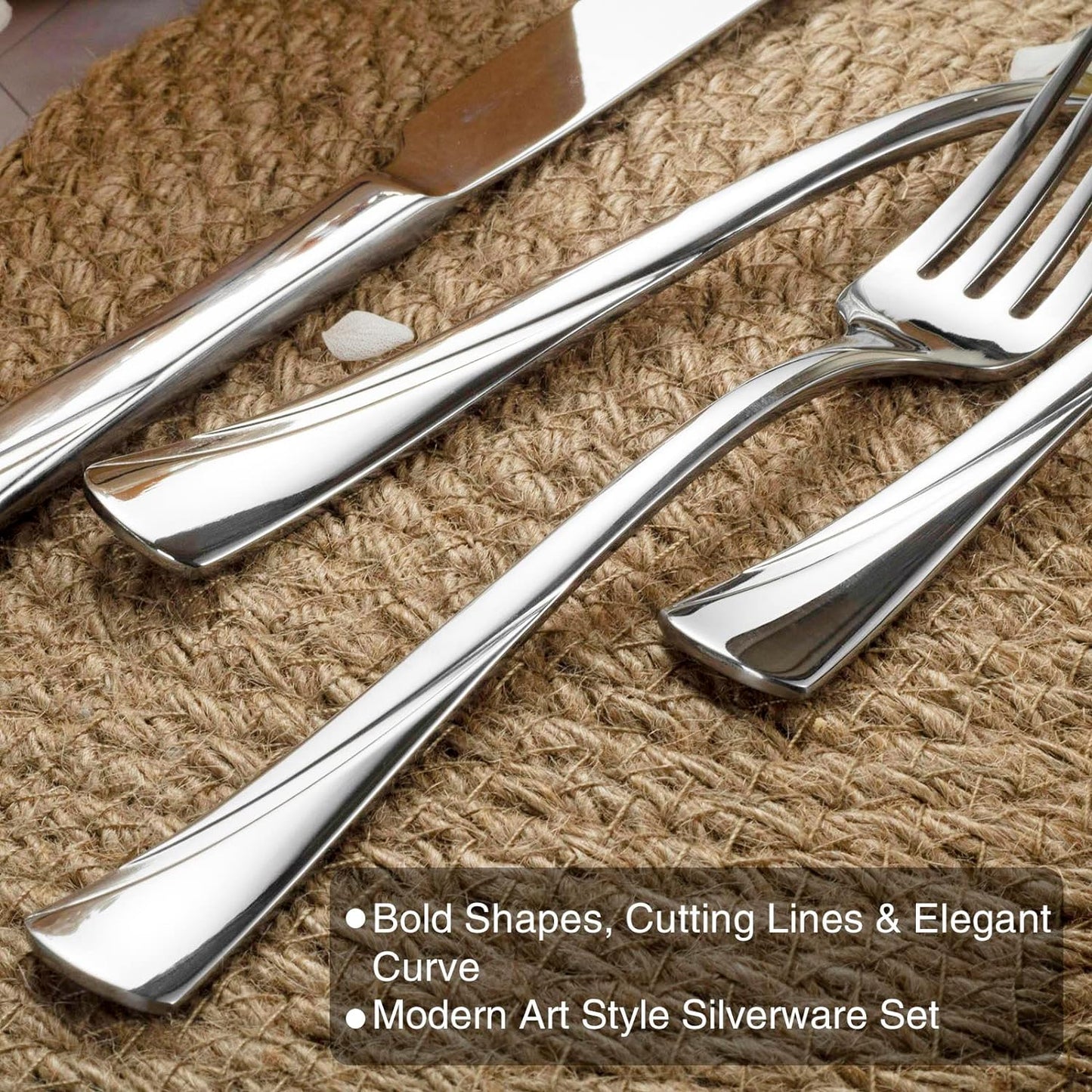 Alata Alice 30-Piece Silverware Set Stainless Steel Flatware Set,Service for 6,Mirror Polished Cutlery Set,Dishwasher Safe