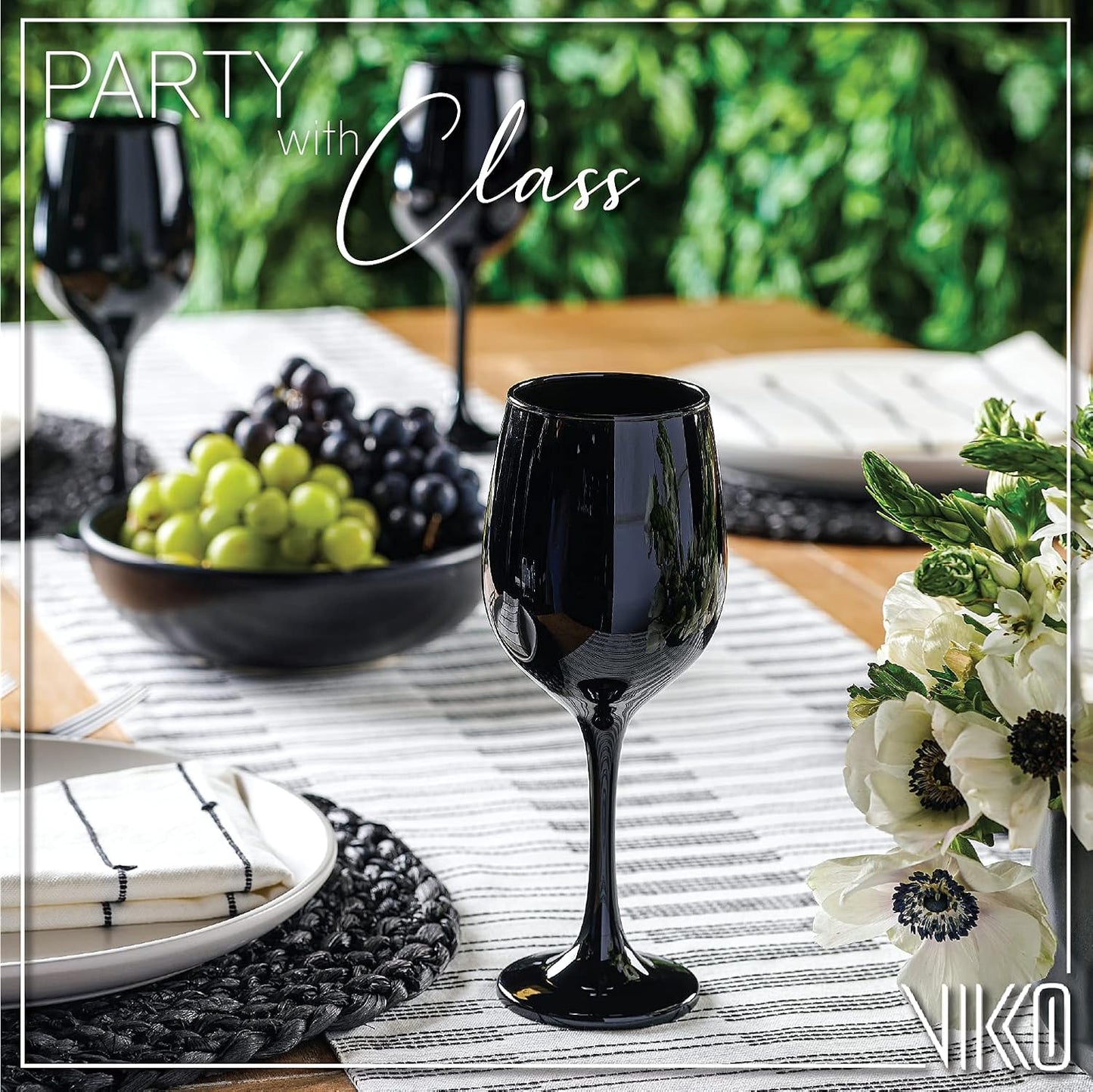 Vikko Décor Wine Glasses,14 Oz Fancy Wine Glasses With Stem For Red And White Wine, Thick And Durable Wine Glass, Dishwasher Safe, Great For Wine Tasting, Set Of 12