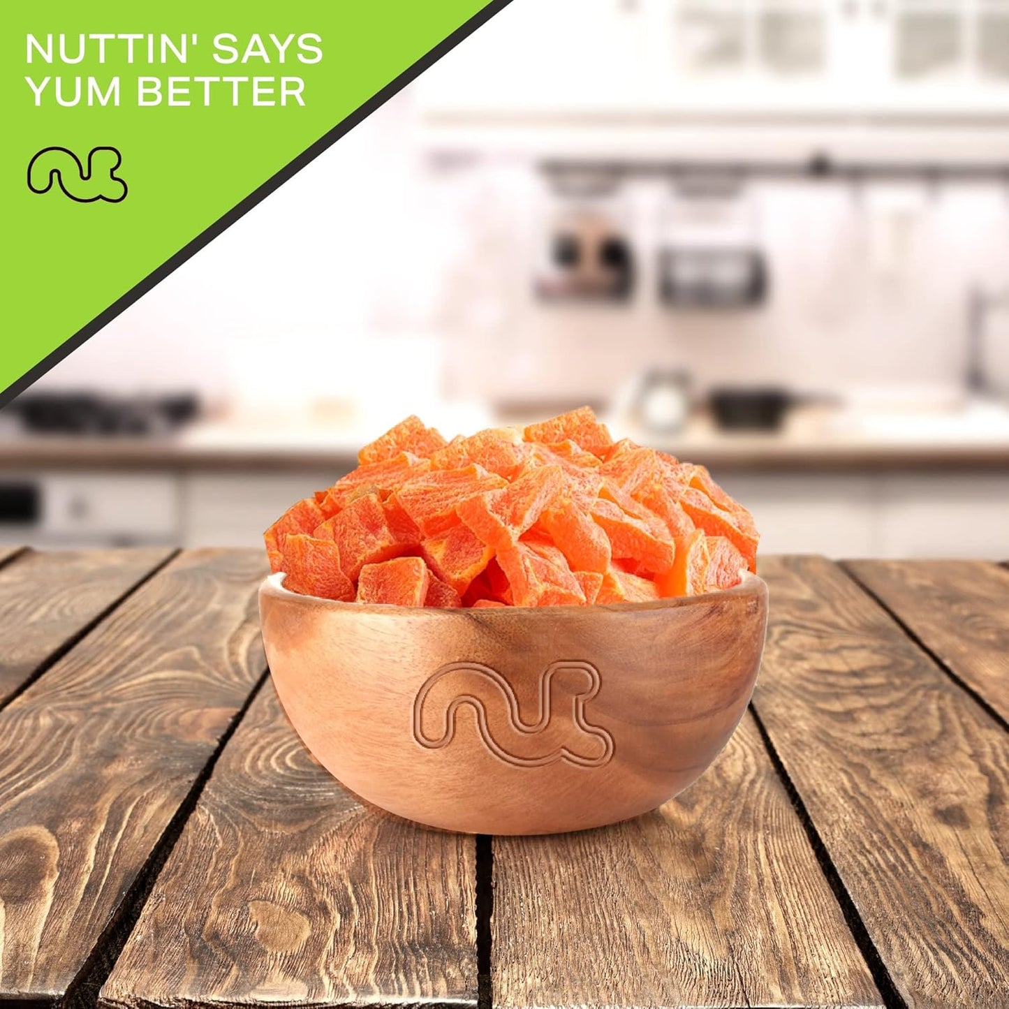 NUT CRAVINGS - Sun Dried Papaya Chunks, Lightly Sweetened (48oz, 3 LB) Bulk Dry Fruits Packed Fresh in Resealable Bag - Sweet Healthy Snack, Naturally Grown, Vegan, Kosher