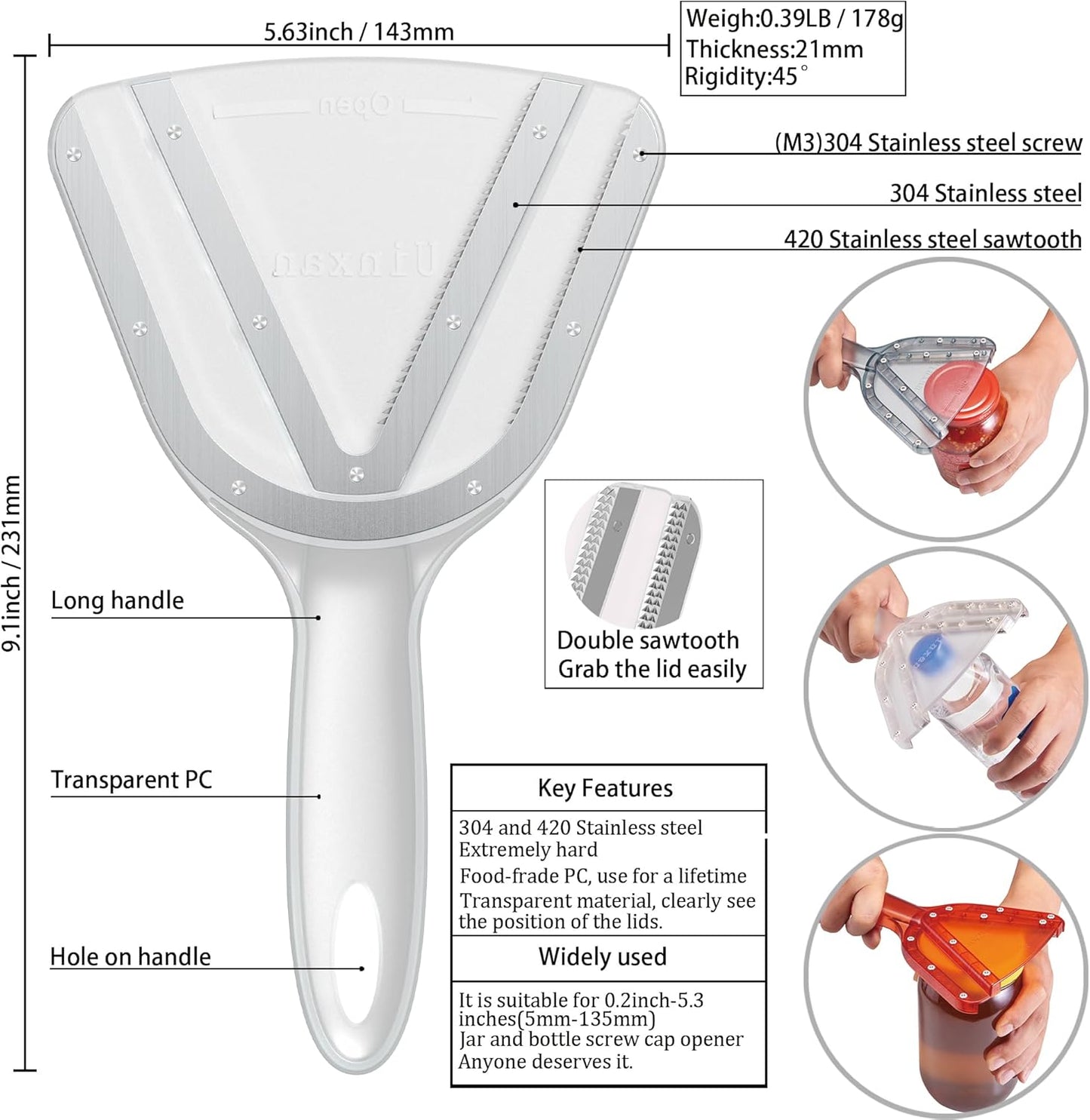Jar Opener for Weak Hand & Seniors with Arthritis,Easy Twist Off Bottle Caps,Patent | Unique Kitchen Gadgets, Christmas Gifts for Elderly/Women/Men (Purple)