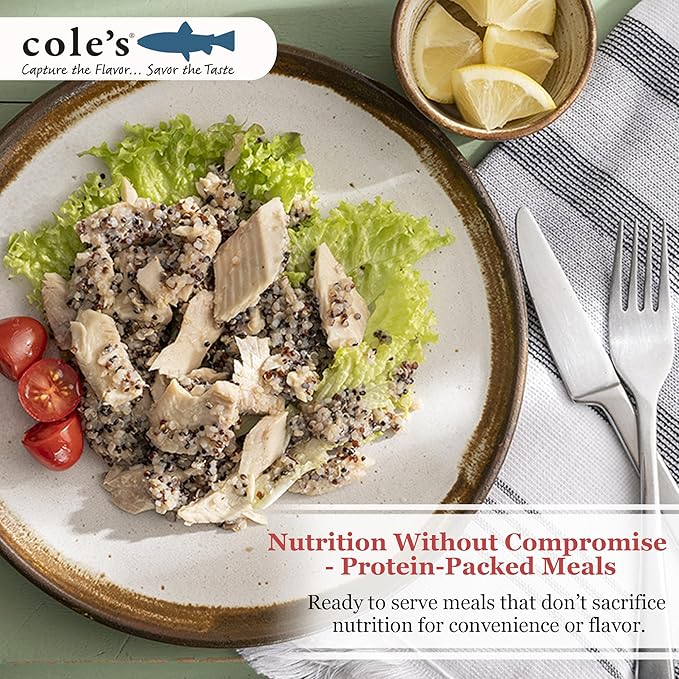 COLE’S - Smoked Rainbow Trout Fillet with Quinoa | Open & Ready to Eat Meal | 5.6 oz Canned & Hand-Packed | 19g Protein | High in Vitamin D | 12 pack