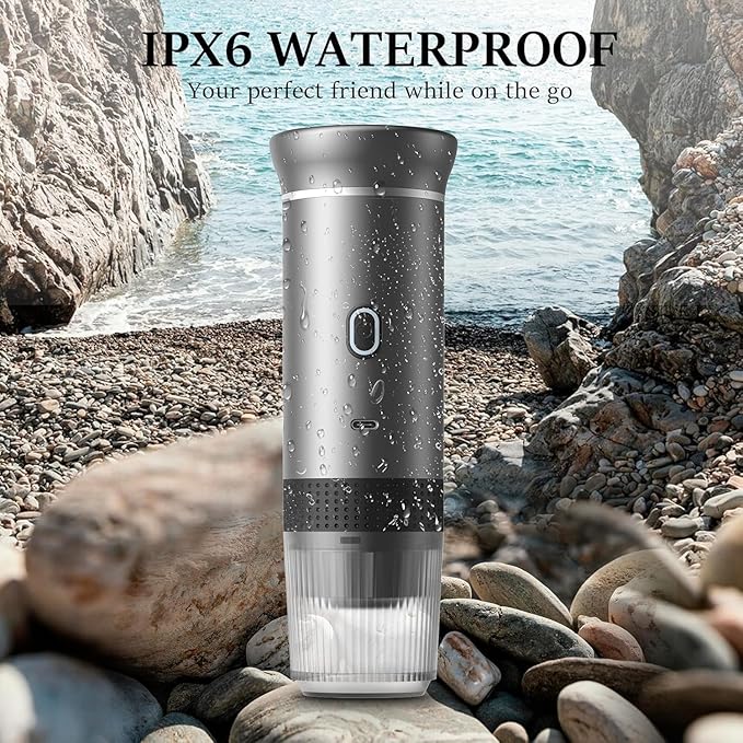 Zcyge 5-CUP Portable Coffee Maker Espresso Machine, Travel Camping Coffee Makers, Mini Battery Portable Espresso Self-Heating Car Coffee Maker With Ground Coffee & NS Capsule
