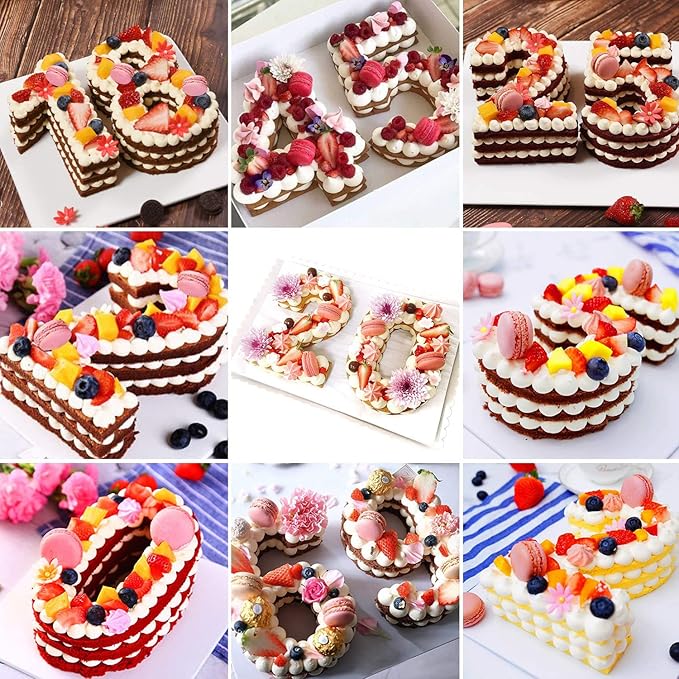 Ducodocu Silicone Number Cake Pan Large 3D Number Cake Mold Baking Forms Novel Cake Tins DIY Baking Mold for 13/31th Birthday Wedding Anniversary 10 inch Number of 1&3