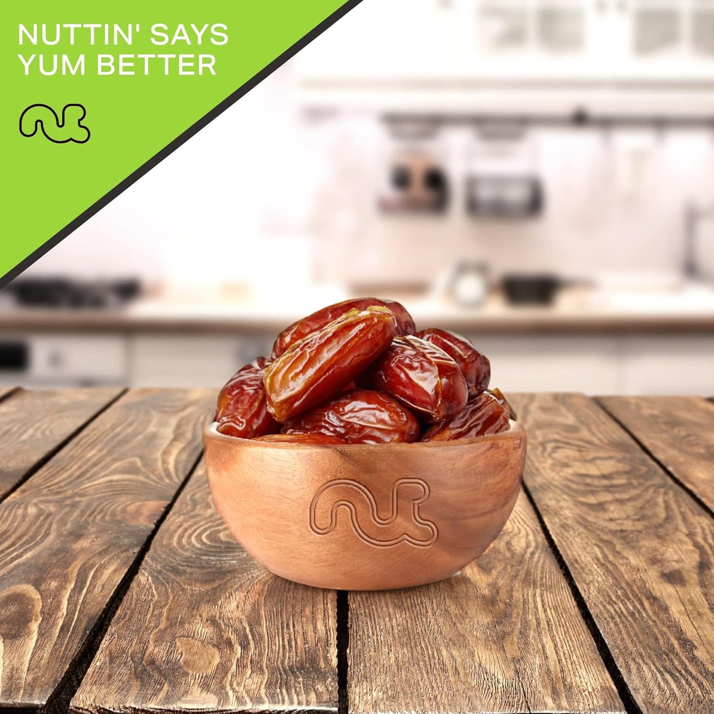 NUT CRAVINGS - Sun Dried Deglet Noor Dates Pitted, No Sugar Added (16oz, 1 LB) Bulk Dry Fruits Packed Fresh in Resealable Bag - Sweet Healthy Snack, Naturally Grown, Vegan, Kosher
