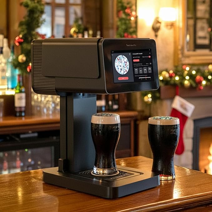 Ripples - The Original Maker PRO - Beverage-Top Printer for Foam Drinks & Desserts | Dual Pod Holders for Multi-Color Prints | Selfie & Personalized Designs | Easy Setup & Social Media Boost