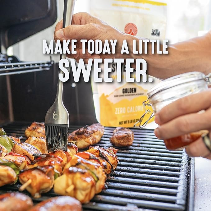 Lakanto Golden Monk Fruit Sweetener with Allulose - Raw Cane Sugar Substitute, Erythritol Free, Sweetener for Coffee, Tea, Baking, Gluten Free, Vegan, Keto Friendly, Sugar Replacement (Golden - 5 lb)