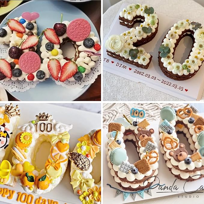Dioycli Large Number Cake Pans for Baking 3D Cake Silicone Cake Mold DIY Personalized Cake Pan for Birthday and Wedding Anniversary Number 0 Cake Pan of 10 Inch