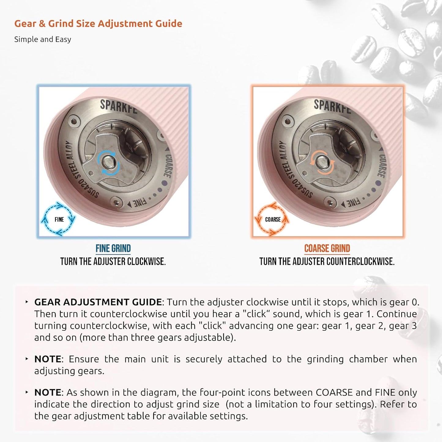 Portable Electric Coffee Grinder, Rechargeable Handheld Grinder with Stainless Steel Conical Burr, Adjustable Grind Settings, for Espresso, Moka, Pour Over, French Press, Cold Brew, Lilac