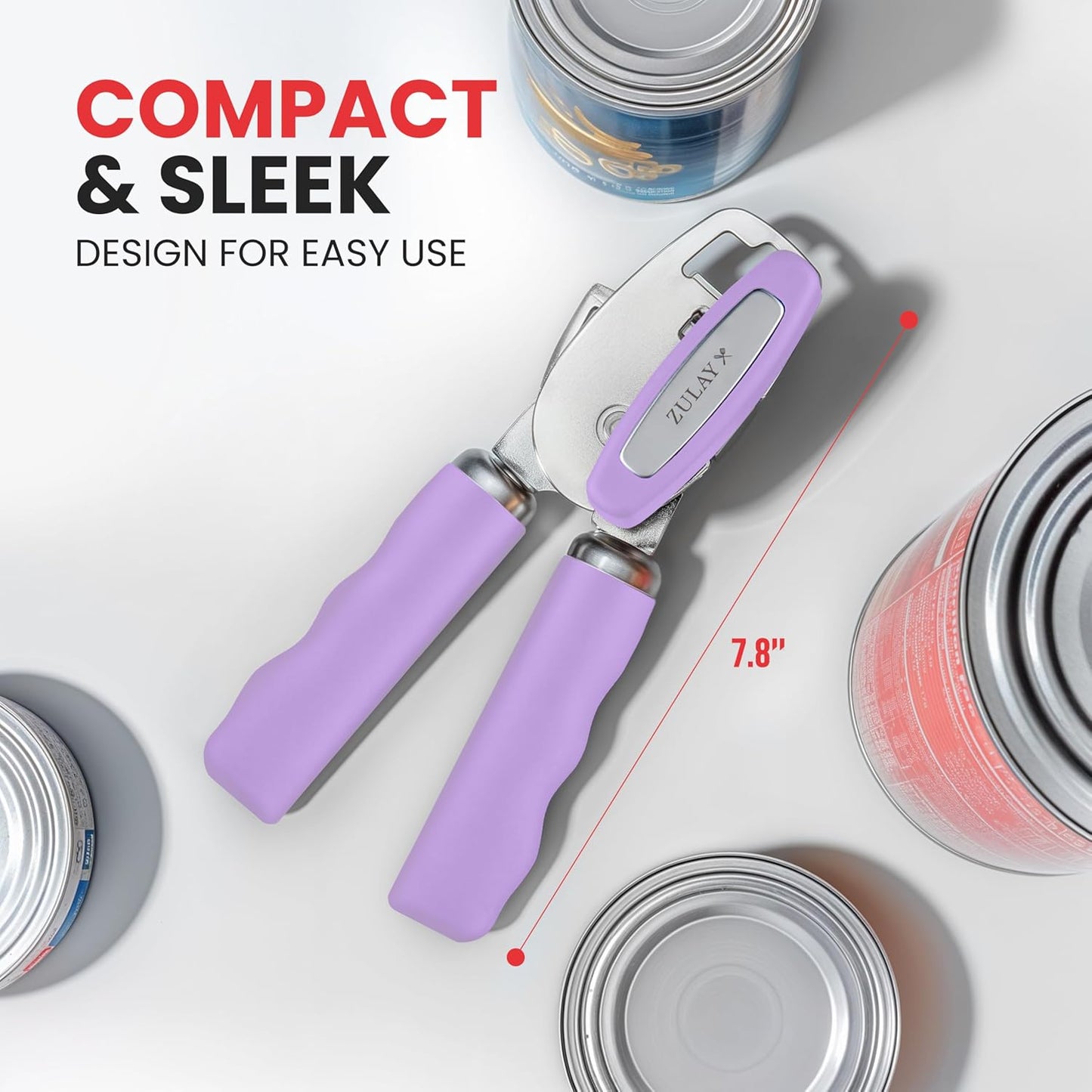 Zulay Kitchen Manual Can Opener with Bottle Opener with Turn Knob