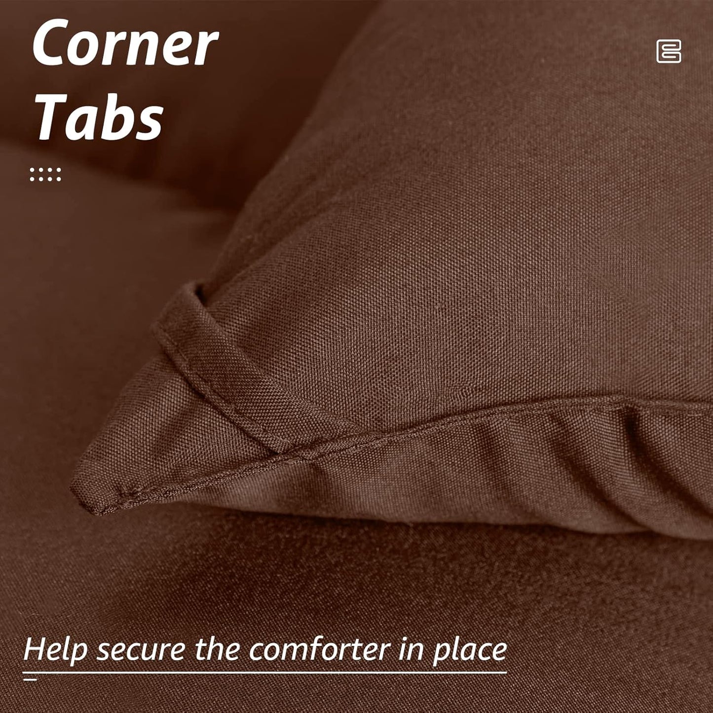 HYLEORY All Season Twin Size Bed Comforter - Cooling Down Alternative Quilted Duvet Insert with Corner Tabs - Winter Warm - Machine Washable - Mocha Coffee