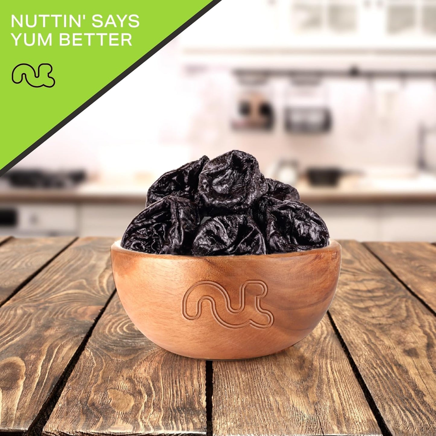 NUT CRAVINGS - Dried Prunes Pitted Unsweetened, Dry Plums No Sugar Added (8oz, 1 Pack) Bulk Dry Fruits Packed Fresh in Resealable Bag - Sweet Healthy Snack, Naturally Grown, Vegan, Kosher