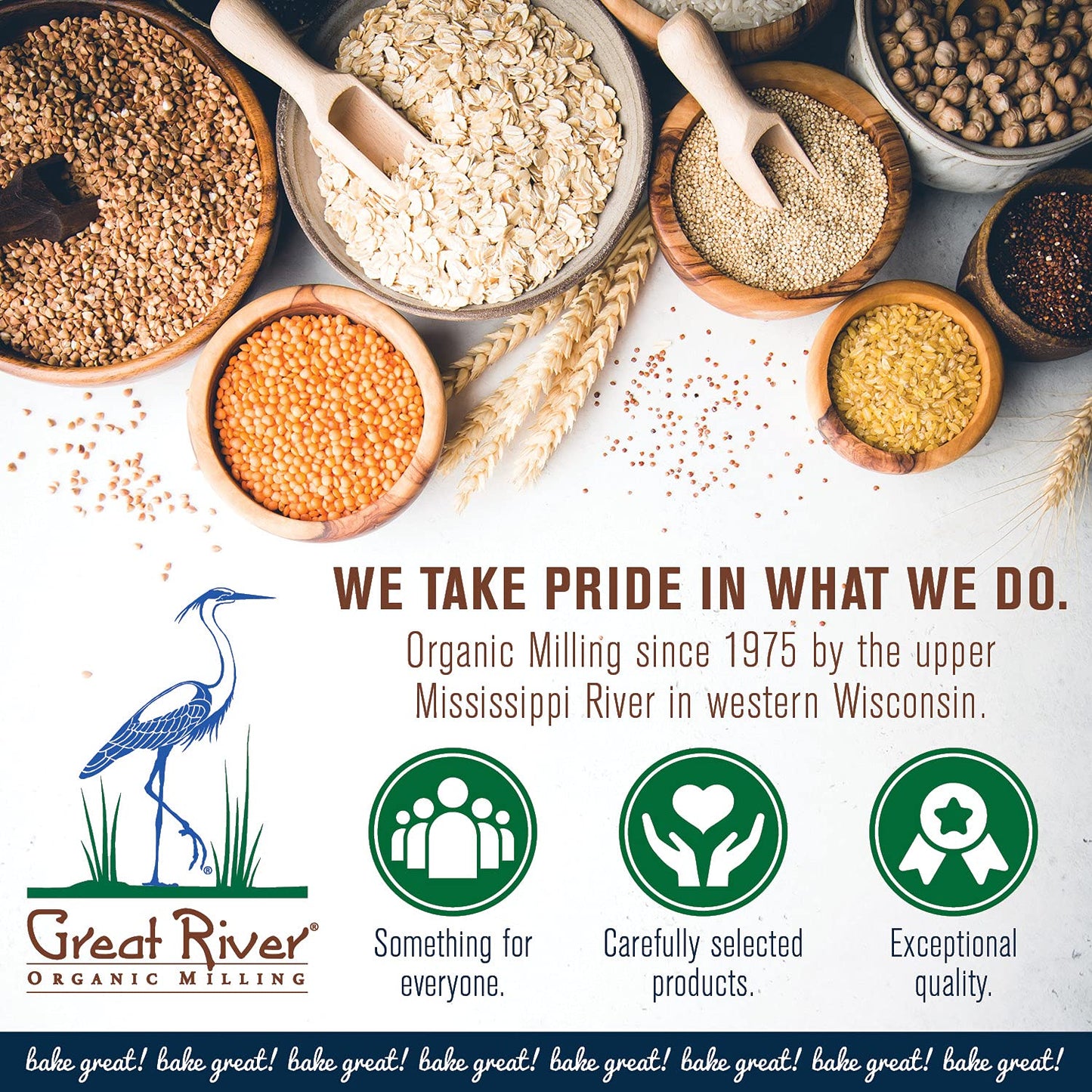 Great River Organic Milling Lily White Organic All-Purpose Flour | Unbleached & Unbromated | Non-GMO, Kosher | Ideal for Bread, Cookies, Cakes, Pizza Dough & Everyday Baking | 25 Lb