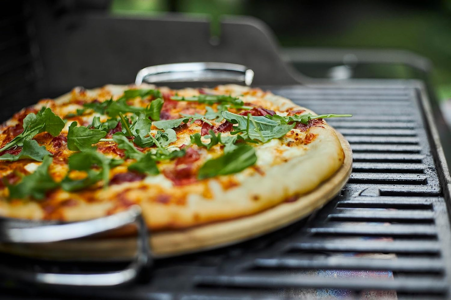 Weber Gourmet BBQ System Pizza Stone with Carry Rack,16.7" Long