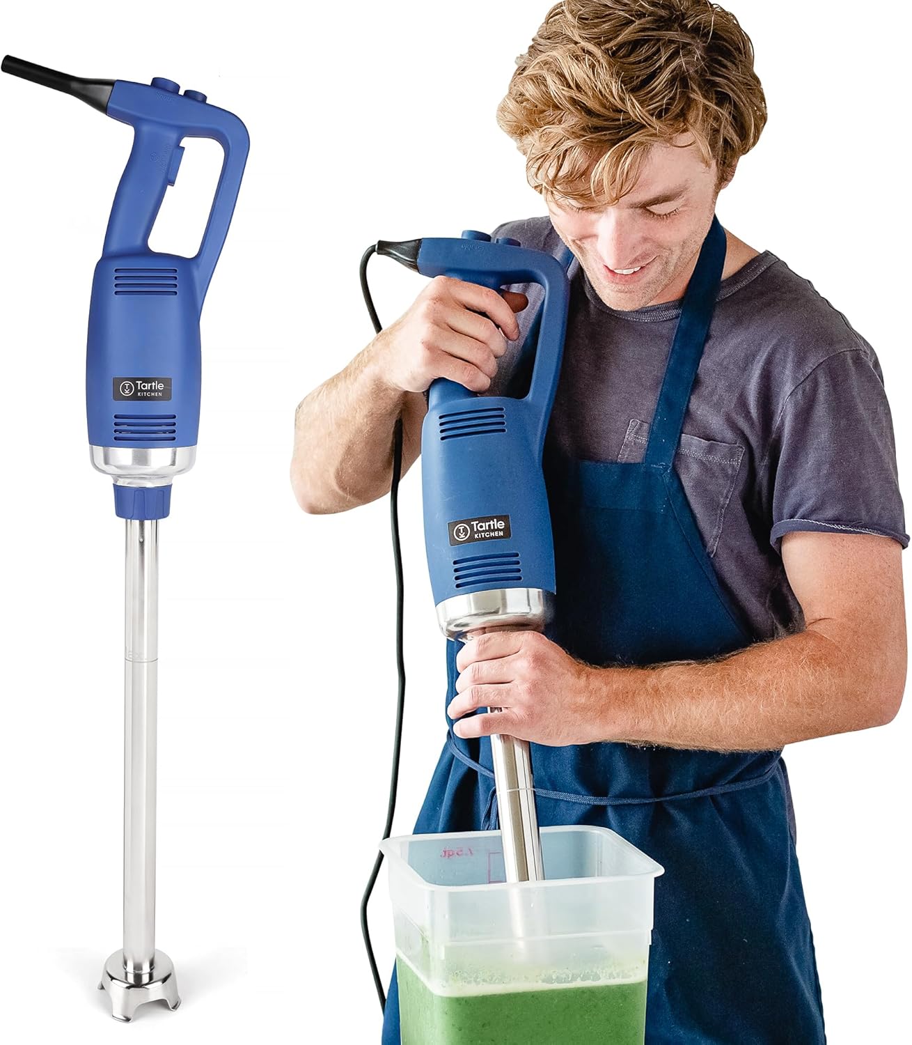 TK Commercial Immersion Blender, 750 Watt/1 HP Variable Speed Motor, 20,000 RPM X-Heavy Duty with Performance Assurance - 22"