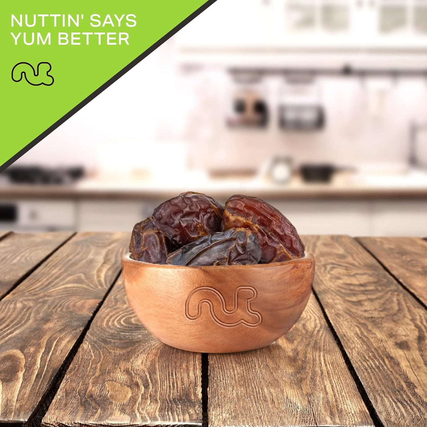 NUT CRAVINGS - Sun Dried Jumbo Medjool Dates, No Sugar Added (32oz, 2 LB) Bulk Dry Fruits Packed Fresh in Resealable Bag - Sweet Healthy Snack, Naturally Grown, Vegan, Kosher