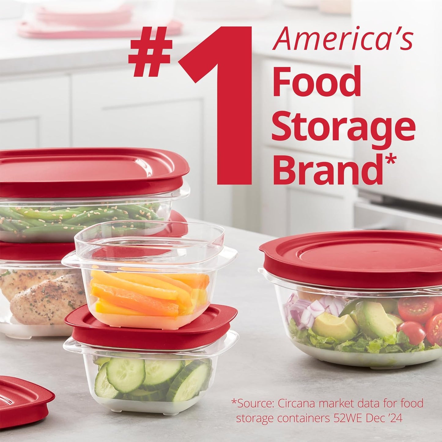 Rubbermaid EasyStore Containers, 38-Piece Set, Food Storage Containers, Food Storage Containers with Lids