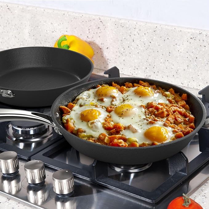 imarku Non Stick Frying Pans - 8 & 10 inch Frying Pan Set Nonstick Skillet, Professional Frying Pans Nonstick with Cool Stainless Steel Handle, Dishwasher Safe, Best Gifts
