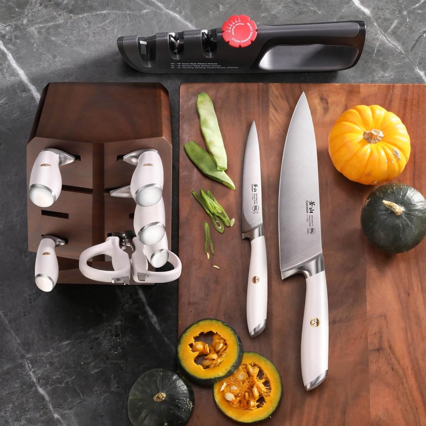 Cangshan L1 Series 10-Piece Knife Block Set, Forged German Steel, 1027532