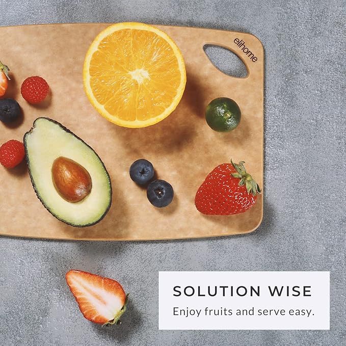 Classic SMALL Kitchen Cutting Board, 12pcs Pack, Wood Fiber Composite,Dishwasher Safe, Eco-Friendly, Easy Grip Handles, Non-Porous, Reversible, BPA Free, Made in USA, 10" x 7"