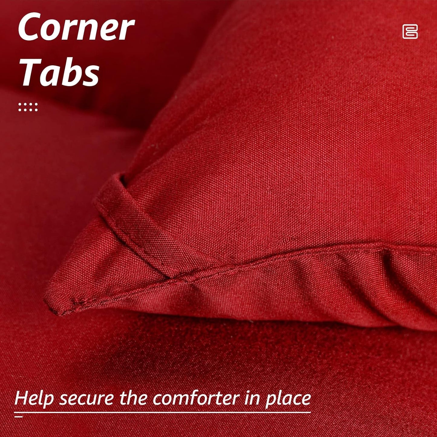 HYLEORY All Season King Size Bed Comforter - Cooling Down Alternative Quilted Duvet Insert with Corner Tabs - Winter Warm - Machine Washable - Red