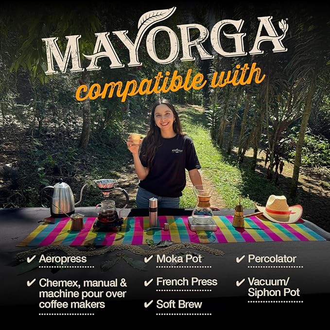 Mayorga Organic Coffee 2lb Cafe Cubano Roast - Dark Roast Whole Bean Specialty Grade Coffee, 100% Arabica, Slow Roasted, Bold and Smooth Flavor with Low Acidity - USDA Organic, Non-GMO, Kosher