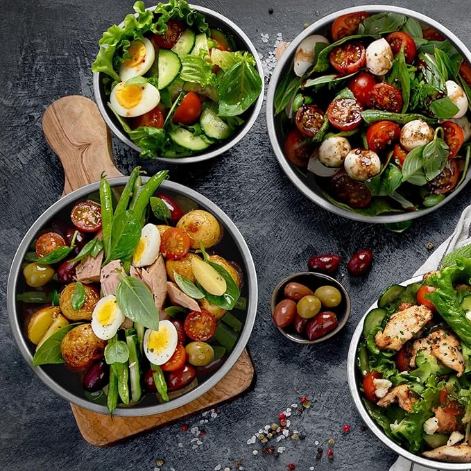 Stainless Steel 30 QT Mixing Bowl | Home & Commercial Quality | Flat Bottom | Cooking, Baking, Meal Prep [1PK]