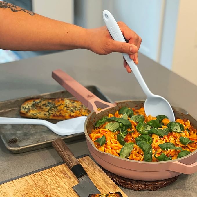 GIR: Get It Right Nonstick Kitchen Silicone Spoon for Mixing, Cooking, and Stirring - Heat-Resistant up to 425°F - 13 Inch, Studio - Silicone Kitchen Spoon