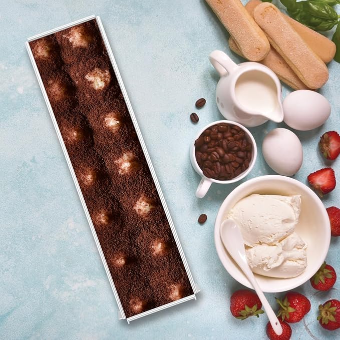 Rectangle Cake Mold, Aluminum Alloy Tiramisu Pan Cake Baking Tray, with Removable Frame Tiramisu Molds for Tiramisu Cheesecake Mousse
