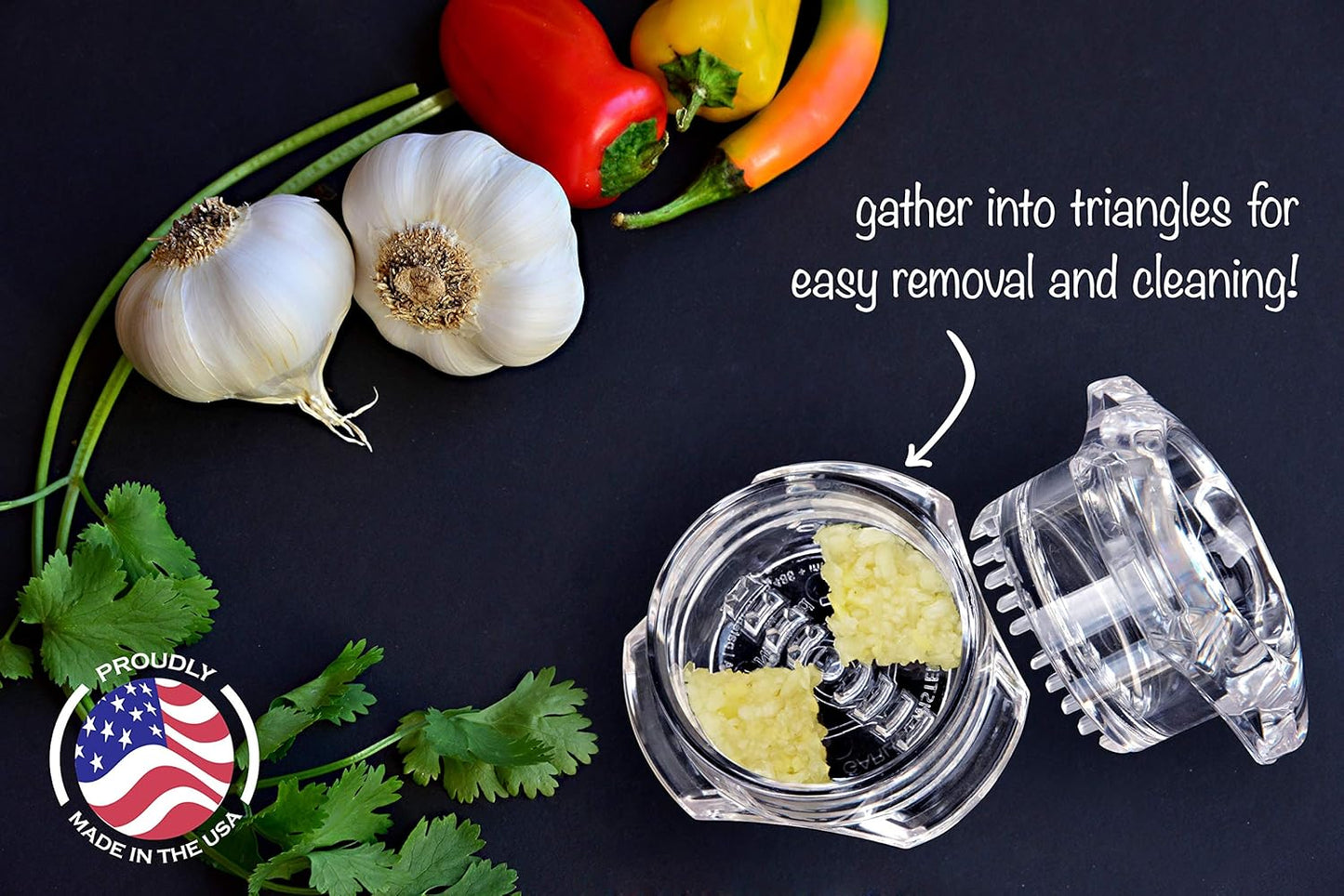Nextrend Garlic Twister 4th Generation - 3-5 Clove Capacity, Dishwasher-safe, BPA-Free (Green)