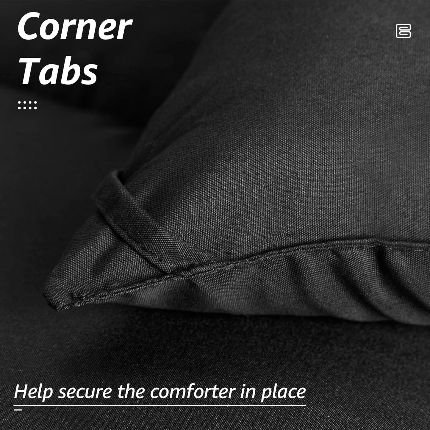 HYLEORY All Season King Size Bed Comforter - Cooling Down Alternative Quilted Duvet Insert with Corner Tabs - Winter Warm - Machine Washable - Dark Grey