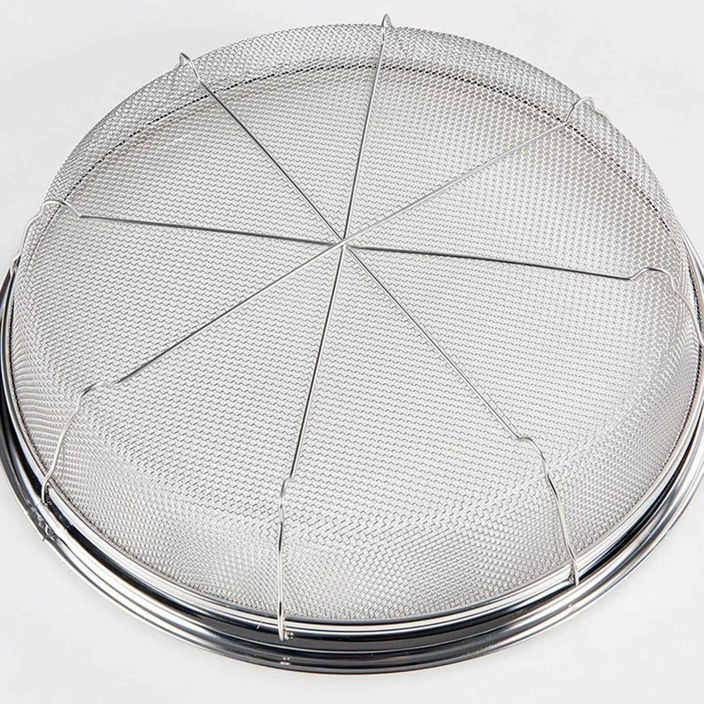 Fine Mesh Strainer for Kitchen, Stainless Steel Colander Bowl for Pasta, Rice, Fruit, Metal Net Baskets with Resting Base - Strain, Drain, Rinse （Diameter 7.48 inch）