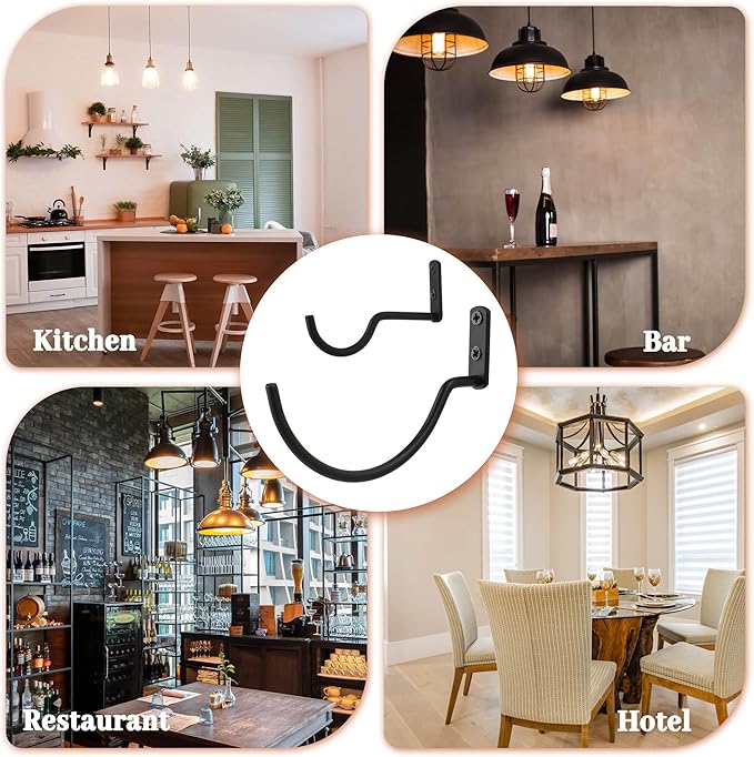 FLstudio Wall Mounted Wine Racks:6 Pack Wine Bottle Display and Storage - Hanging Bottle Holder Organizer for Living Room, Dining Room, Bar, Wine Cellar