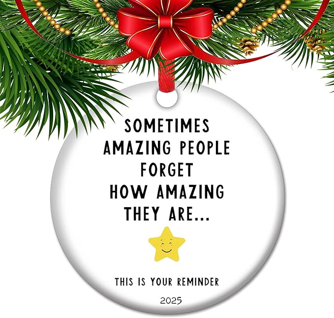 Merry Christmas Ornaments - 2025 Christmas Keepsake, Best Gifts for Friends Family, Xmas Tree Decoration