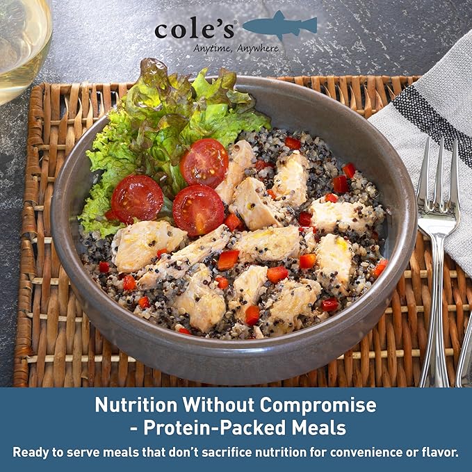 COLE’S - Patagonian Smoked Salmon Fillet with Quinoa| Ready to Eat Meal | 5.6 oz Hand-Packed Canned Fish | 19g Protein | High in Vitamin D | 24 pack