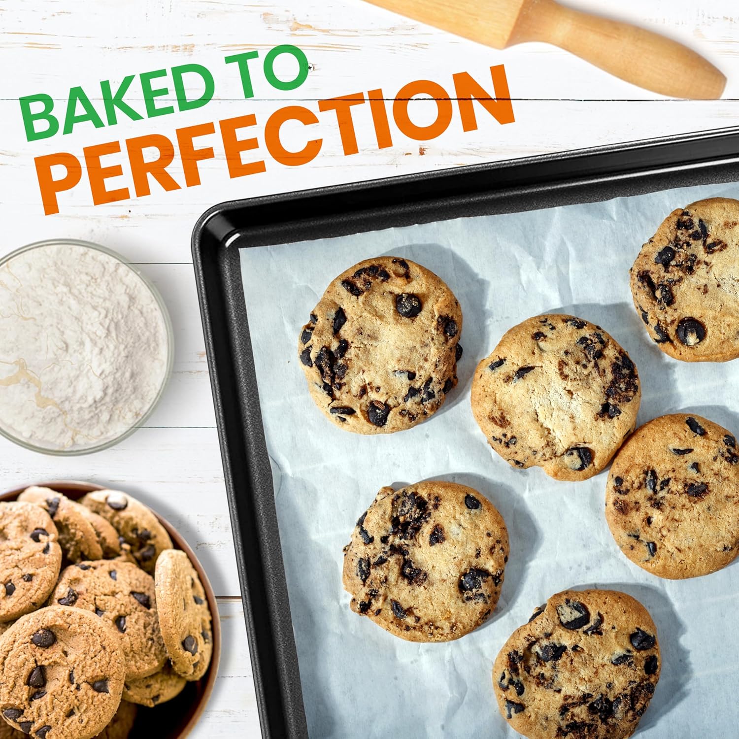 NutriChef Cookie Sheet Baking Pans - Thumbnail 3
