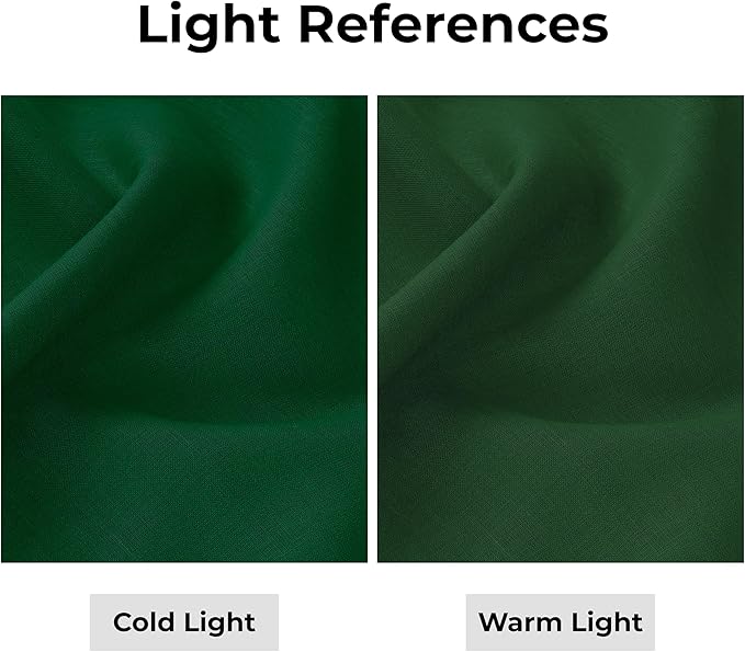 D'Moksha Homes Linen Forest Green Table Runner 120 Inches Long - 100% Pure Linen Hemstitch 14 x 120 Inch Table Runner for Dining, Winter, Christmas, Holiday, New Year - Classic Hemstitch